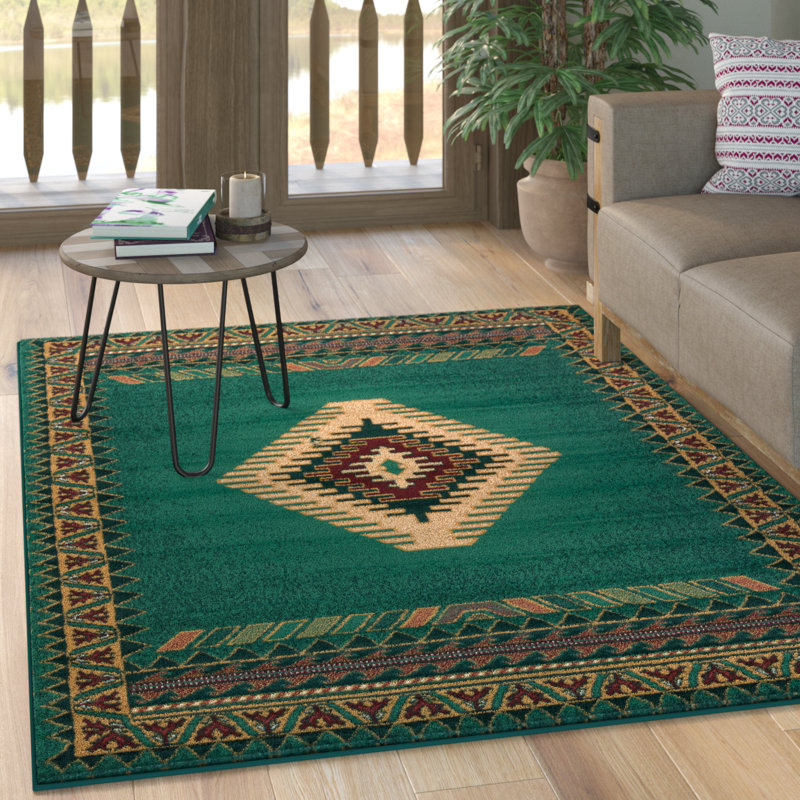 Loon Peak® Hyacinthe Tucson Green Area Rug & Reviews